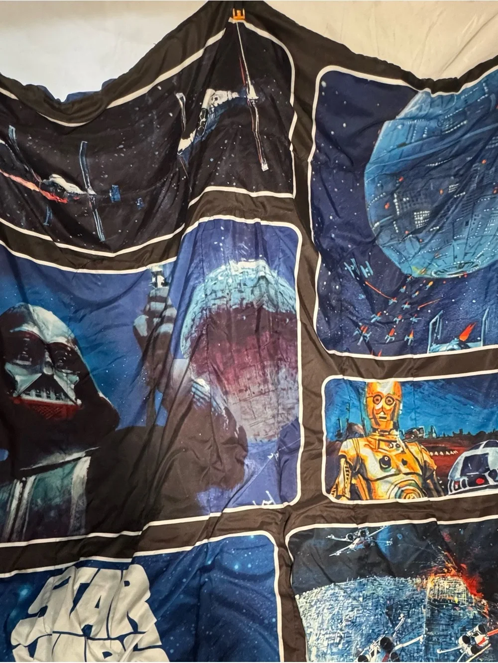 Star Wars Blue Graphic Comforter with Character Panels